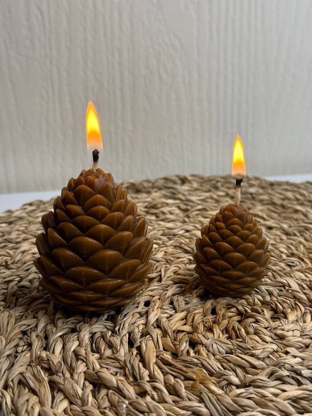 شمع دکوری میوه کاج پاییزی