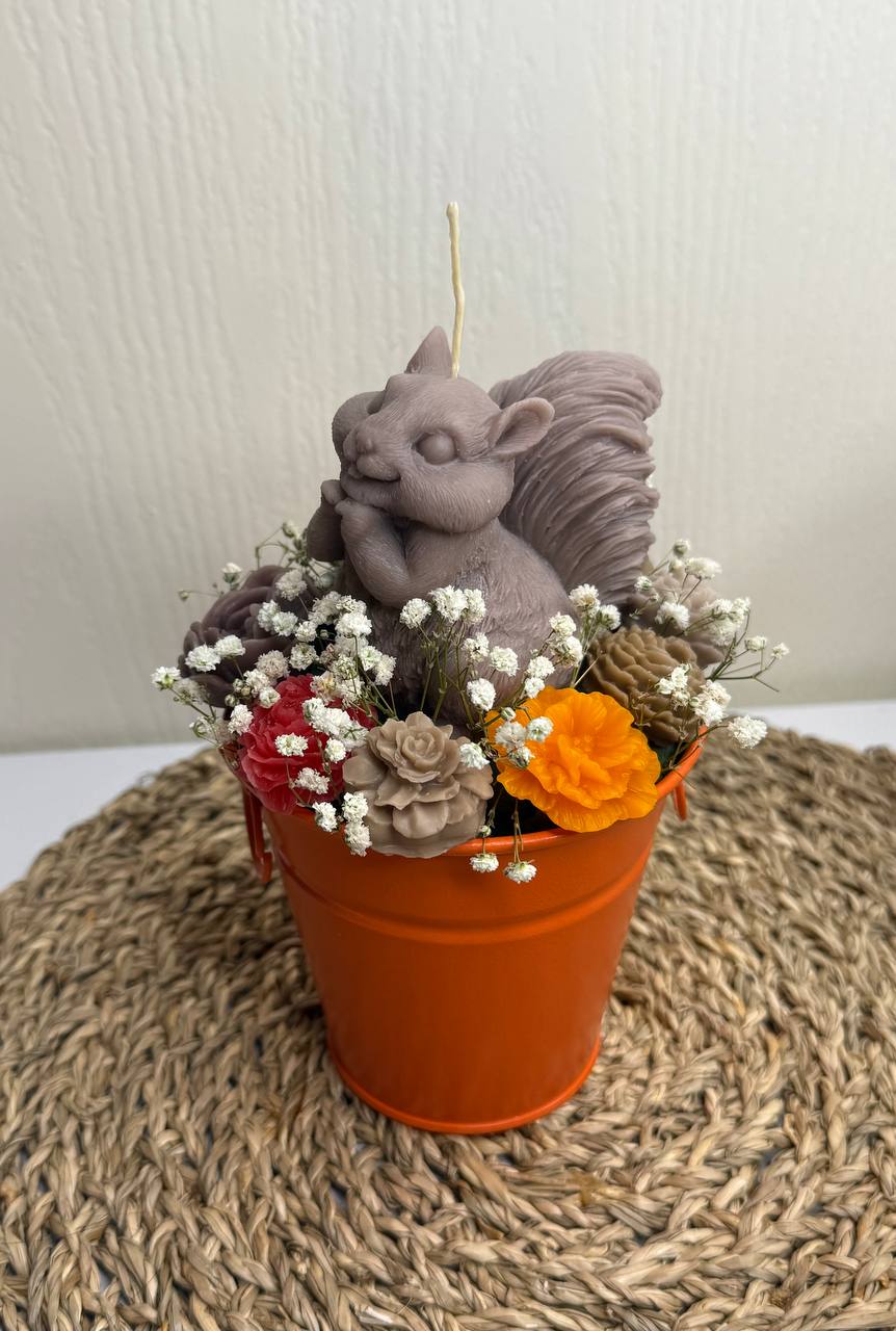 باکس شمع طرح گل پاییزی