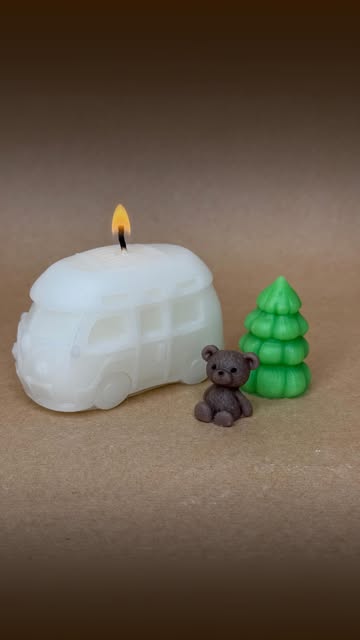 شمع اتوبوس فولکس کریسمسی و ست کامل