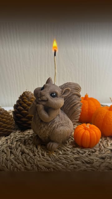 شمع سنجاب گوگولی پاییزی